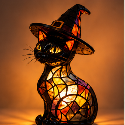 Mystic Witch Cat Lamp
