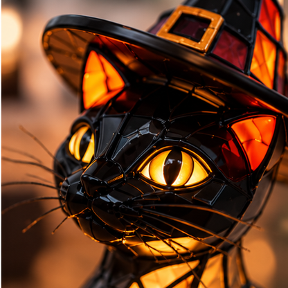 Mystic Witch Cat Lamp