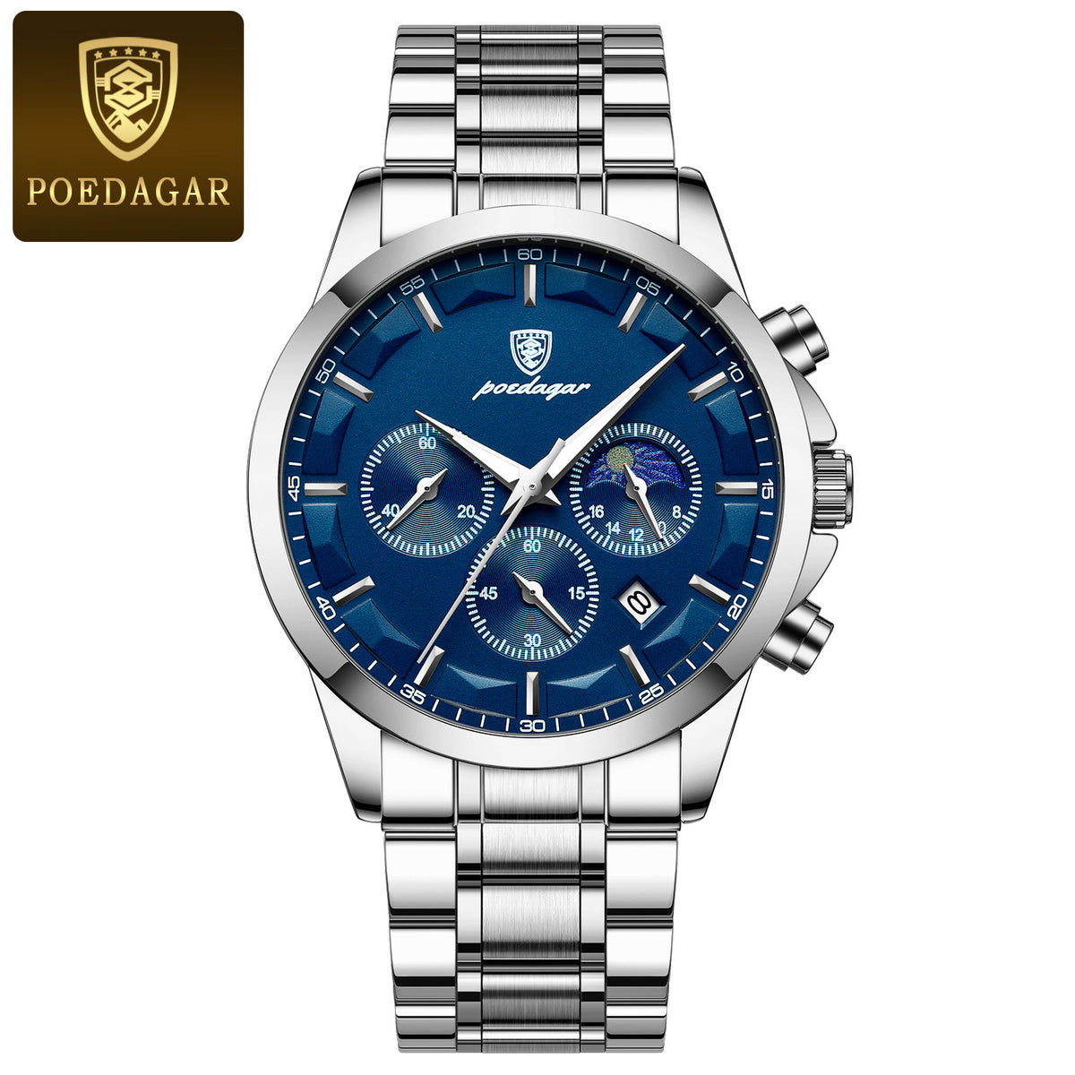 Mens Waterproof Multifunctional Quartz Watch